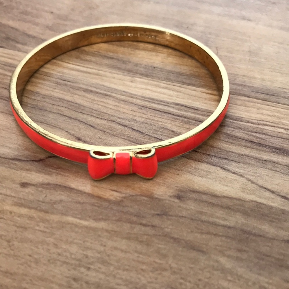 Orange Kate spade bow bangle